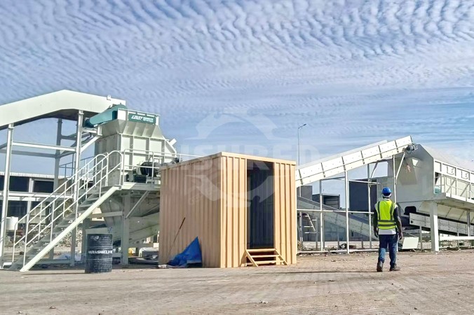 Deschizător de saci pentru proiect de reciclare MSW în Asia de Vest