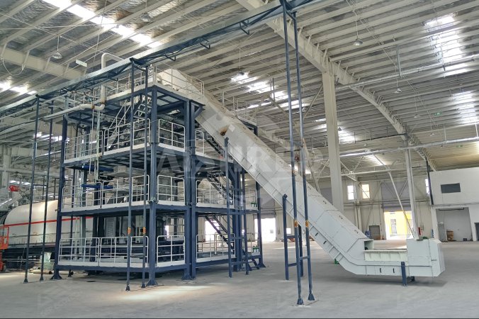 Sistem închis de mărunțire utilizat în proiectul de reciclare a bateriilor cu litiu din China